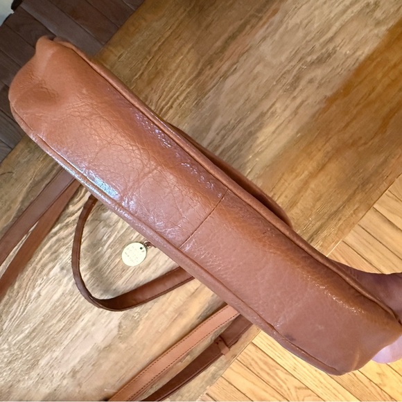 VTG Henri Bendel New York Rich Brown Leather Shoulder Bag 12x12 Old Money - Picture 10 of 14